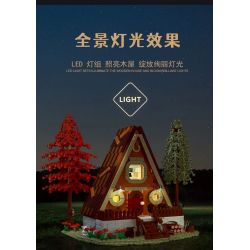 MorkModel 031071 Mork Model 031071 non  CABIN TAM GIÁC bộ đồ chơi xếp lắp ráp ghép mô hình FOREST CABIN 1689 khối