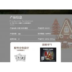 MorkModel 031071 Mork Model 031071 non  CABIN TAM GIÁC bộ đồ chơi xếp lắp ráp ghép mô hình FOREST CABIN 1689 khối