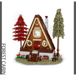 MorkModel 031071 Mork Model 031071 non  CABIN TAM GIÁC bộ đồ chơi xếp lắp ráp ghép mô hình FOREST CABIN 1689 khối