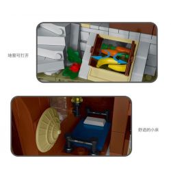 MorkModel 031071 Mork Model 031071 non  CABIN TAM GIÁC bộ đồ chơi xếp lắp ráp ghép mô hình FOREST CABIN 1689 khối