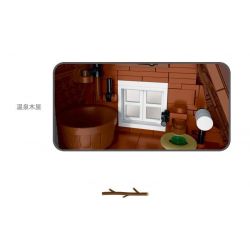 MorkModel 031071 Mork Model 031071 non  CABIN TAM GIÁC bộ đồ chơi xếp lắp ráp ghép mô hình FOREST CABIN 1689 khối