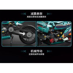 MOYU BLOCK MY88017 88017 non  XE ĐẠP MẠNG bộ đồ chơi xếp lắp ráp ghép mô hình MOTORCYCLE 669 khối