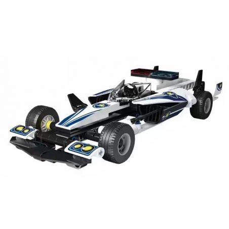 K BOX 10279 non  XE CẢNH SÁT F1 LÙI bộ đồ chơi xếp lắp ráp ghép mô hình  RAPDLY FORMULA RACING Kỹ Thuật Công Nghệ Cao Mô Hình Phương Tiện