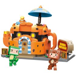 Enlighten 72028 Qman 72028 non  NHÀ HÀNG TRỨNG POPPING bộ đồ chơi xếp lắp ráp ghép mô hình Minecraft Game Xây Dựng 337 khối