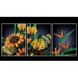 MouldKing 10024 10024S Mould King 10024 10024S non  CHIM THIÊN ĐƯỜNG · STRELITZIA bộ đồ chơi xếp lắp ráp ghép mô hình Flowers FLOWER WORLD BIRDS OF PARADISE Hoa 1608 khối