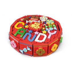 WOMA C9124 9124 non  HỘP KẸO NĂM MỚI NHỎ CỦA TRUNG QUỐC bộ đồ chơi xếp lắp ráp ghép mô hình Chinese Traditional Festivals Lễ Hội Cổ Truyền 851 khối