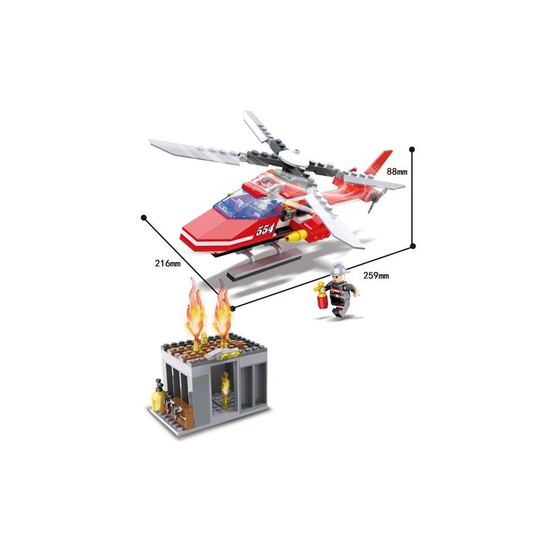 HSANHE 6554 non  CỨU HỘ ĐỘNG ĐẤT bộ đồ chơi xếp lắp ráp ghép mô hình City Thành Phố 255 khối