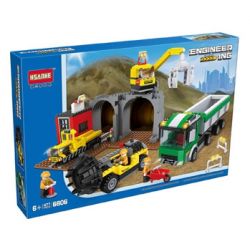 HSANHE CACO 6606 non  CẢNH KHAI QUẬT MỎ KỸ THUẬT bộ đồ chơi xếp lắp ráp ghép mô hình City ENGINEER Thành Phố 677 khối