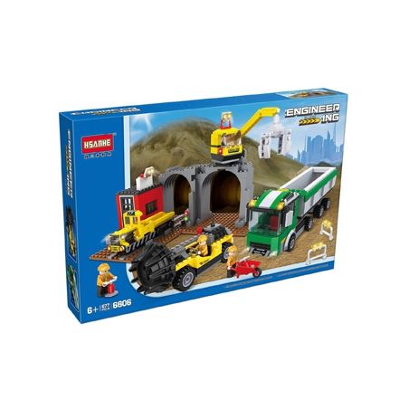 HSANHE CACO 6606 non  CẢNH KHAI QUẬT MỎ KỸ THUẬT bộ đồ chơi xếp lắp ráp ghép mô hình City ENGINEER Thành Phố 677 khối