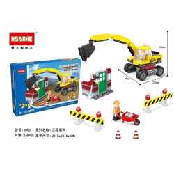 HSANHE CACO 6603 non  KỸ THUẬT MÁY XÚC bộ đồ chơi xếp lắp ráp ghép mô hình City ENGINEER Thành Phố 248 khối