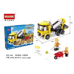 HSANHE CACO 6602 non  KỸ THUẬT XE TRỘN BÊ TÔNG bộ đồ chơi xếp lắp ráp ghép mô hình City ENGINEER Thành Phố 203 khối