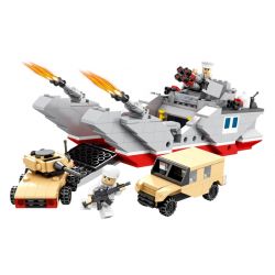 HSANHE CACO 6448 non  TÀU ĐỔ BỘ bộ đồ chơi xếp lắp ráp ghép mô hình 486 khối