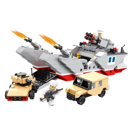 HSANHE CACO 6448 non  TÀU ĐỔ BỘ bộ đồ chơi xếp lắp ráp ghép mô hình 486 khối