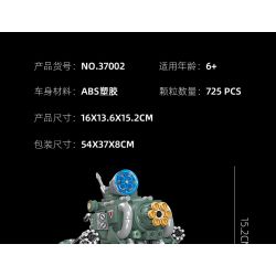 JIESTAR 37002 non  XE TĂNG SV-001 bộ đồ chơi xếp lắp ráp ghép mô hình Metal Slug SV-001 CHARIOT Trò Chơi 725 khối