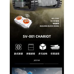 JIESTAR 37002 non  XE TĂNG SV-001 bộ đồ chơi xếp lắp ráp ghép mô hình Metal Slug SV-001 CHARIOT Trò Chơi 725 khối