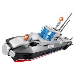 HSANHE CACO 6446 non  TÀU NGẦM TẤN CÔNG CHẠY BẰNG NĂNG LƯỢNG HẠT NHÂN bộ đồ chơi xếp lắp ráp ghép mô hình 432 khối