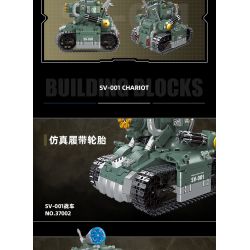 JIESTAR 37002 non  XE TĂNG SV-001 bộ đồ chơi xếp lắp ráp ghép mô hình Metal Slug SV-001 CHARIOT Trò Chơi 725 khối