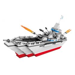 HSANHE CACO 6445 non  TÀU CHIẾN bộ đồ chơi xếp lắp ráp ghép mô hình 353 khối