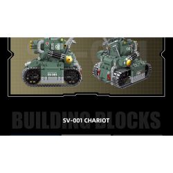 JIESTAR 37002 non  XE TĂNG SV-001 bộ đồ chơi xếp lắp ráp ghép mô hình Metal Slug SV-001 CHARIOT Trò Chơi 725 khối
