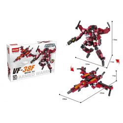 HSANHE CACO 6238 non  CHIẾN BINH MƯA LỬA NỔ VF-38F bộ đồ chơi xếp lắp ráp ghép mô hình ARMED WARRIOR 357 khối