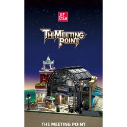 JIESTAR 89154 non  ĐIỂM ĐÓN TẠI SẢNH NHÀ GA bộ đồ chơi xếp lắp ráp ghép mô hình Modular Buildings THE MEETING POINT Mô Hình Nhà Cửa 2720 khối