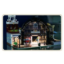 JIESTAR 89154 non  ĐIỂM ĐÓN TẠI SẢNH NHÀ GA bộ đồ chơi xếp lắp ráp ghép mô hình Modular Buildings THE MEETING POINT Mô Hình Nhà Cửa 2720 khối