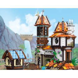 JIESTAR 89149 non  HỌC GIẢ VEN SÔNG bộ đồ chơi xếp lắp ráp ghép mô hình Modular Buildings THE RIVERSIDE SCHOLARS Mô Hình Nhà Cửa 2488 khối