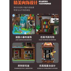 JIESTAR 89149 non  HỌC GIẢ VEN SÔNG bộ đồ chơi xếp lắp ráp ghép mô hình Modular Buildings THE RIVERSIDE SCHOLARS Mô Hình Nhà Cửa 2488 khối