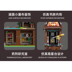 JIESTAR 89149 non  HỌC GIẢ VEN SÔNG bộ đồ chơi xếp lắp ráp ghép mô hình Modular Buildings THE RIVERSIDE SCHOLARS Mô Hình Nhà Cửa 2488 khối