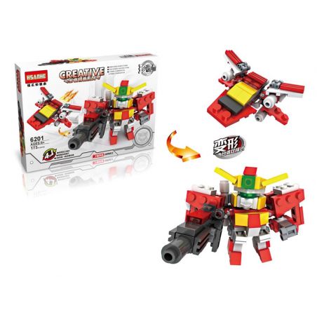 HSANHE CACO 6201 6202 6203 6204 6205 6206 6207 6208 6209 6210 6211 6212 6213 6214 6215 non  MECHA SÁNG TẠO CÓ THỂ THAY ĐỔI bộ đồ chơi xếp lắp ráp ghép mô hình Creator 173 khối