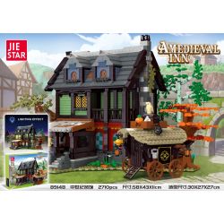 JIESTAR 89148 non  NHÀ TRỌ THỜI TRUNG CỔ bộ đồ chơi xếp lắp ráp ghép mô hình AMEDIEVA INN 2710 khối