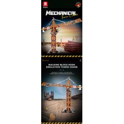 REOBRIX 22013 non  CẨU THÁP bộ đồ chơi xếp lắp ráp ghép mô hình  TOWER CRANE Kỹ Thuật Công Nghệ Cao Mô Hình Phương Tiện 1288 khối