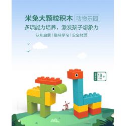 XIAOMI MITU MI ONEBOT MTDJM01IQI 01IQI non  THIÊN ĐƯỜNG ĐỘNG VẬT HẠT LỚN MI RABBIT bộ đồ chơi xếp lắp ráp ghép mô hình  Khối Lớn 61 khối