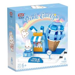 WISDOM TREE T1011-1 1011-1 T1011-2 1011-2 T1011-3 1011-3 T1011-4 1011-4 non  PINK EVELYN 4 KIỂU NHÀ KEM SHOP QUẦN ÁO TIỆM BÁNH THỎ bộ đồ chơi xếp lắp ráp ghép mô hình Girl Con Gái 1164 khối