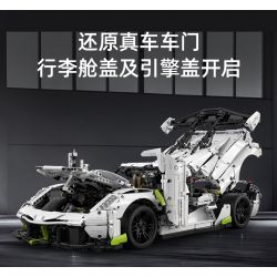 CADA DOUBLEE C61048 61048 non  BÓNG MA THỤY ĐIỂN FANTASMA tỷ lệ 1:8 bộ đồ chơi xếp lắp ráp ghép mô hình FANTASMA SPORTS CAR 4346 khối