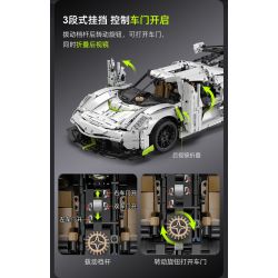 CADA DOUBLEE C61048 61048 non  BÓNG MA THỤY ĐIỂN FANTASMA tỷ lệ 1:8 bộ đồ chơi xếp lắp ráp ghép mô hình FANTASMA SPORTS CAR 4346 khối