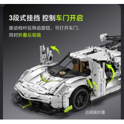 CADA DOUBLEE C61048 61048 non  BÓNG MA THỤY ĐIỂN FANTASMA tỷ lệ 1:8 bộ đồ chơi xếp lắp ráp ghép mô hình FANTASMA SPORTS CAR 4346 khối