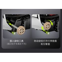 CADA DOUBLEE C61048 61048 non  BÓNG MA THỤY ĐIỂN FANTASMA tỷ lệ 1:8 bộ đồ chơi xếp lắp ráp ghép mô hình FANTASMA SPORTS CAR 4346 khối