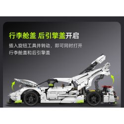 CADA DOUBLEE C61048 61048 non  BÓNG MA THỤY ĐIỂN FANTASMA tỷ lệ 1:8 bộ đồ chơi xếp lắp ráp ghép mô hình FANTASMA SPORTS CAR 4346 khối