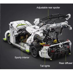 CADA DOUBLEE C61048 61048 non  BÓNG MA THỤY ĐIỂN FANTASMA tỷ lệ 1:8 bộ đồ chơi xếp lắp ráp ghép mô hình FANTASMA SPORTS CAR 4346 khối