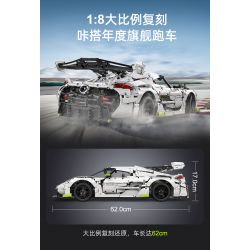 CADA DOUBLEE C61048 61048 non  BÓNG MA THỤY ĐIỂN FANTASMA tỷ lệ 1:8 bộ đồ chơi xếp lắp ráp ghép mô hình FANTASMA SPORTS CAR 4346 khối