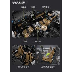 CADA DOUBLEE C61048 61048 non  BÓNG MA THỤY ĐIỂN FANTASMA tỷ lệ 1:8 bộ đồ chơi xếp lắp ráp ghép mô hình FANTASMA SPORTS CAR 4346 khối