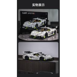 CADA DOUBLEE C61048 61048 non  BÓNG MA THỤY ĐIỂN FANTASMA tỷ lệ 1:8 bộ đồ chơi xếp lắp ráp ghép mô hình FANTASMA SPORTS CAR 4346 khối