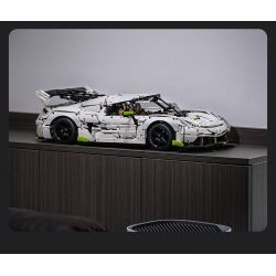 CADA DOUBLEE C61048 61048 non  BÓNG MA THỤY ĐIỂN FANTASMA tỷ lệ 1:8 bộ đồ chơi xếp lắp ráp ghép mô hình FANTASMA SPORTS CAR 4346 khối