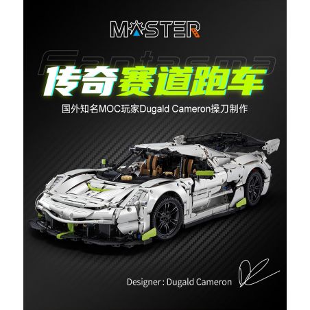 CADA DOUBLEE C61048 61048 non  BÓNG MA THỤY ĐIỂN FANTASMA tỷ lệ 1:8 bộ đồ chơi xếp lắp ráp ghép mô hình FANTASMA SPORTS CAR 4346 khối