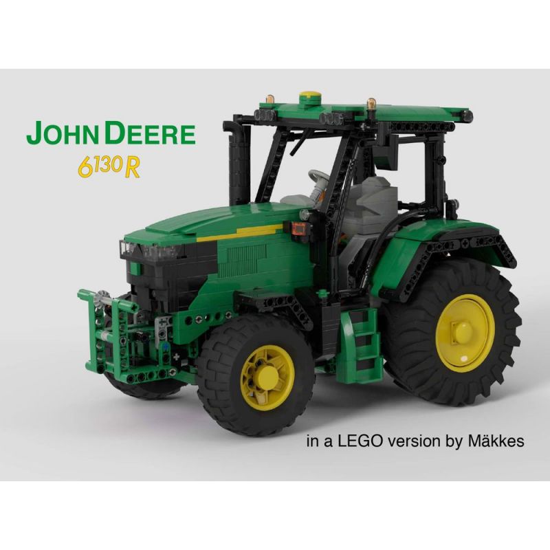 REBRICKABLE MOC-33452 33452 MOC33452 REOBRIX 22015 non  MÁY KÉO NÔNG NGHIỆP JOHN HƯƠUE 6130 R bộ đồ chơi xếp lắp ráp ghép mô hình  JOHN DEERE 6130 Kỹ Thuật Công Nghệ Cao Mô Hình Phương Tiện 1828 khối