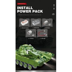 REOBRIX 55026 non  TRẬN CHIẾN XE TĂNG ĐIỀU KHIỂN TỪ XA GOLIATH VII bộ đồ chơi xếp lắp ráp ghép mô hình Military Army TANK BATTLE Quân Sự Bộ Đội 1516 khối