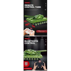 REOBRIX 55026 non  TRẬN CHIẾN XE TĂNG ĐIỀU KHIỂN TỪ XA GOLIATH VII bộ đồ chơi xếp lắp ráp ghép mô hình Military Army TANK BATTLE Quân Sự Bộ Đội 1516 khối