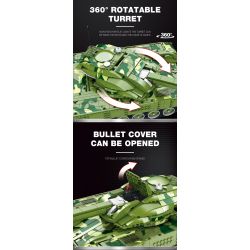 REOBRIX 55026 non  TRẬN CHIẾN XE TĂNG ĐIỀU KHIỂN TỪ XA GOLIATH VII bộ đồ chơi xếp lắp ráp ghép mô hình Military Army TANK BATTLE Quân Sự Bộ Đội 1516 khối