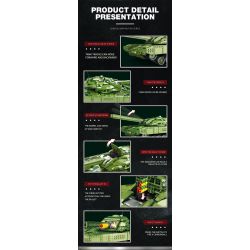 REOBRIX 55026 non  TRẬN CHIẾN XE TĂNG ĐIỀU KHIỂN TỪ XA GOLIATH VII bộ đồ chơi xếp lắp ráp ghép mô hình Military Army TANK BATTLE Quân Sự Bộ Đội 1516 khối